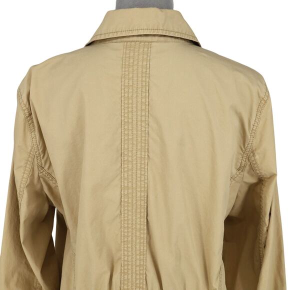 Talbots Jacket Plus Size 14W Beige Safari Cotton Lightweight Pockets Cargo Barn - Picture 10 of 16